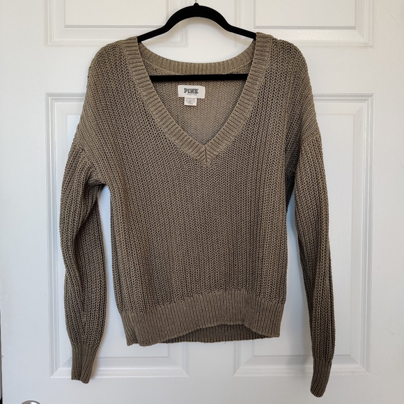 Sage Green PINK Victoria's Secret Sweater - Picture 3 of 6